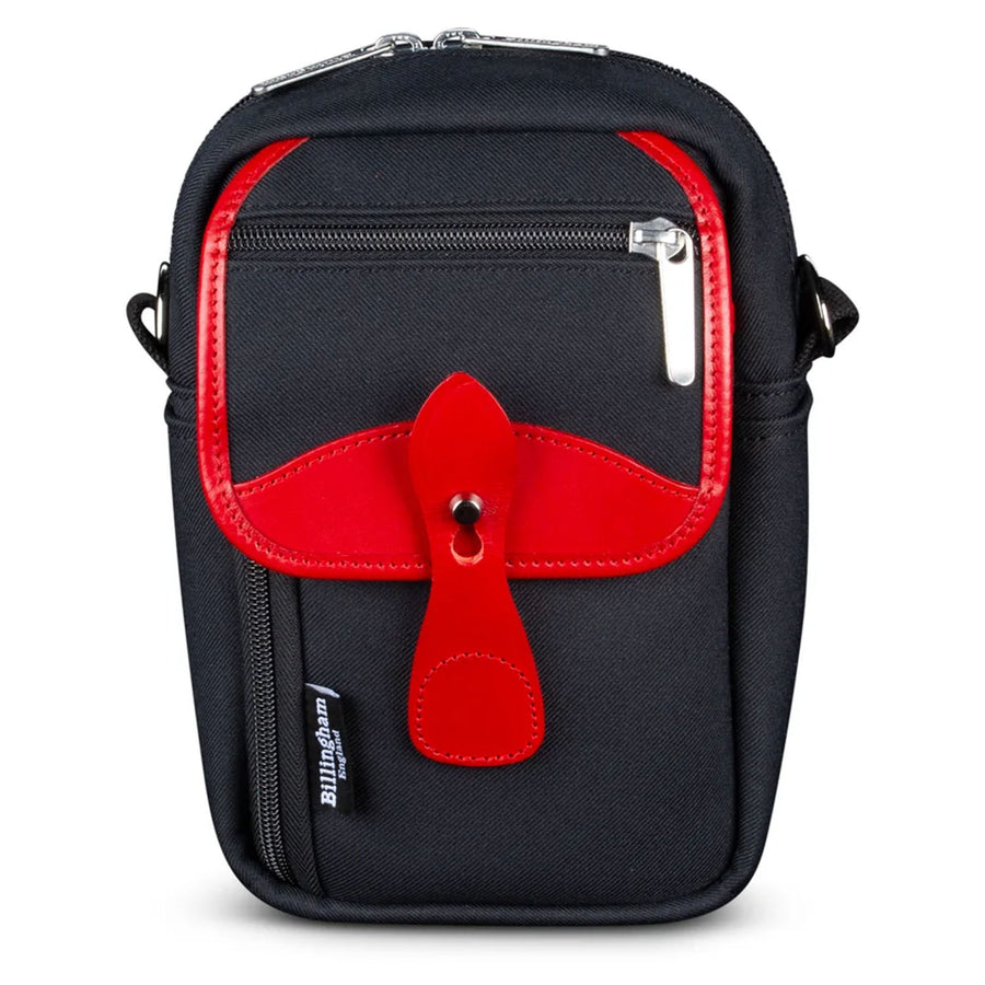 Billingham Airline Stowaway Black Fibrenyte / Red Leather
