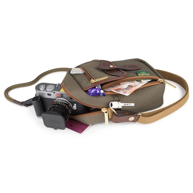 Billingham Airline Stowaway Sage Fibrenyte/ Chocolate Leather