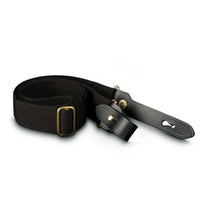 Black Webbing / Black Leather / Brass