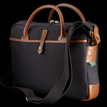 Billingham Thomas Briefcase / Laptop Bag - Khaki Canvas / Tan Leather (Olive Lining)