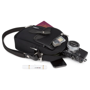 Billingham Airline Stowaway Black Canvas / Black Leather