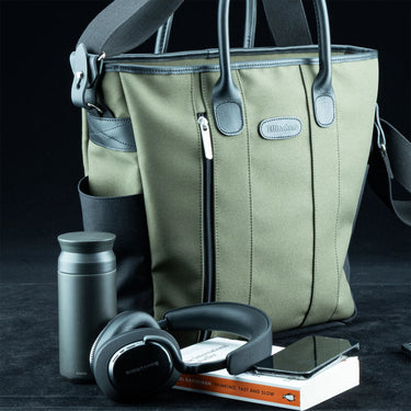 Billingham Best Boy Tote Sage Fibrenyte / Black Leather