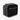 Black suitcase with zippers on a white background