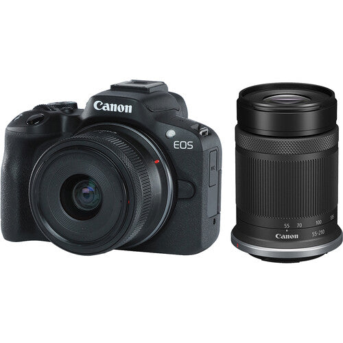 Canon EOS R50 w/ 18-45mm & 55-210mm - Black
