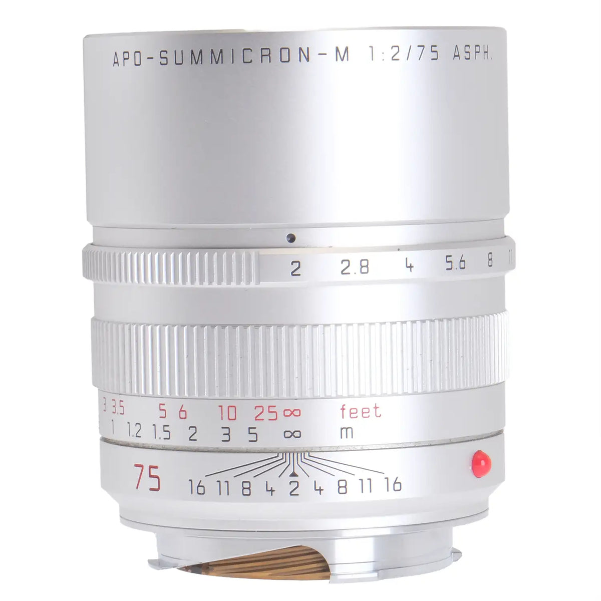 Leica 75mm f2 Apo Summicron-M Asph Silver, Boxed 4779801