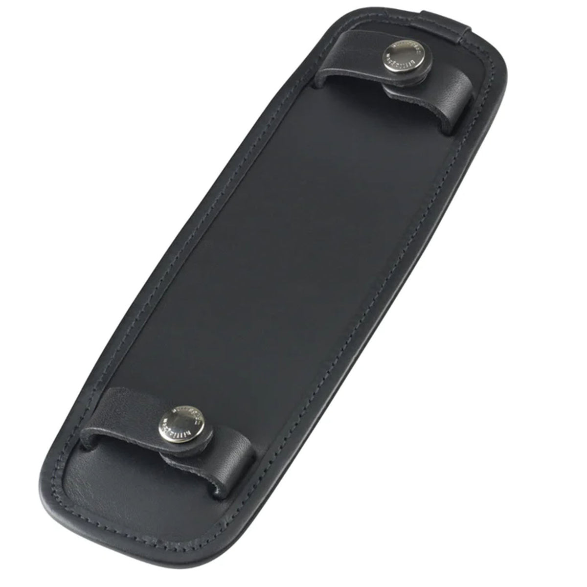 Billingham SP-50 Shoulder Pad - Black Leather / Nickel Coated Studs