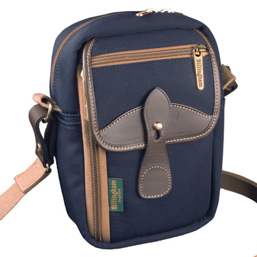 Billingham Airline Stowaway Pouch : Billingham Airline Stowaway Navy Canvas / Chocolate Leather