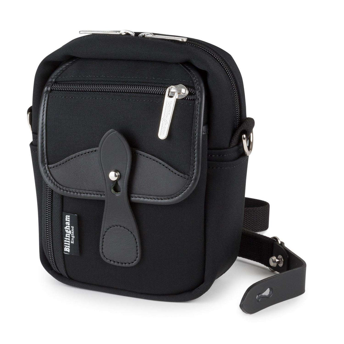 Billingham Compact Stowaway  Black Canvas / Black Leather